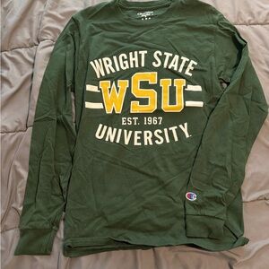 Champion Green Wright State University Long Sleeve Tee